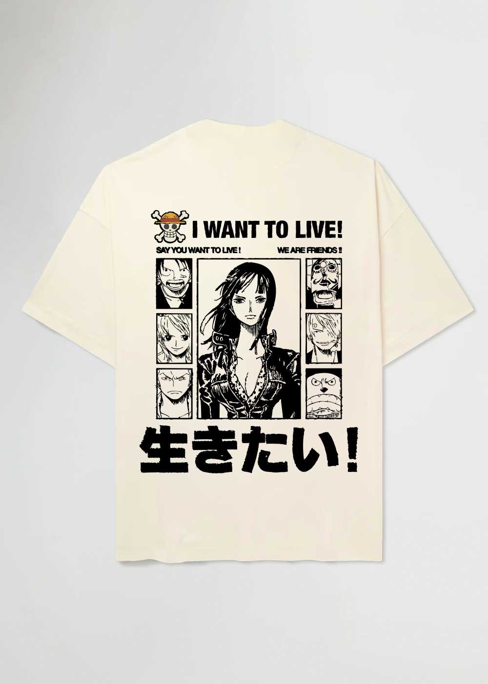 MADE IN JAPAN - I WANT TO LIVE BEIGE TEE