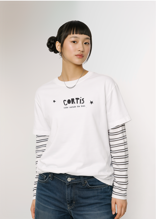 MADE IN JAPAN - COLOR OUTSIDE THE LINES WHITE TEE