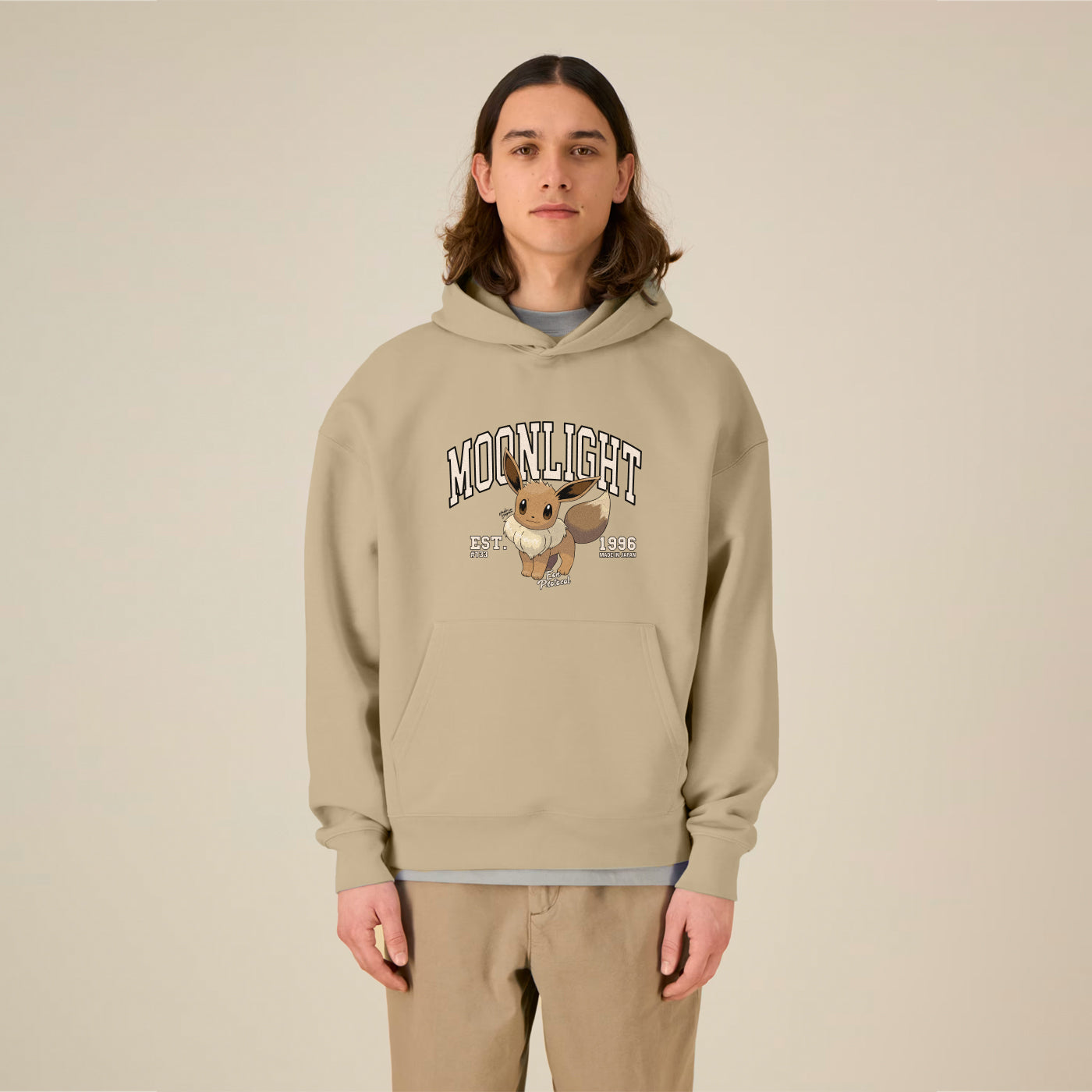 MADE IN JAPAN - MOONLIGHT® OVERSIZED BEIGE HOODIE