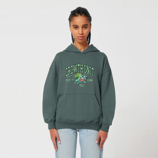 MADE IN JAPAN - GROWTH UNIT® OVERSIZED SLATE GREEN HOODIE