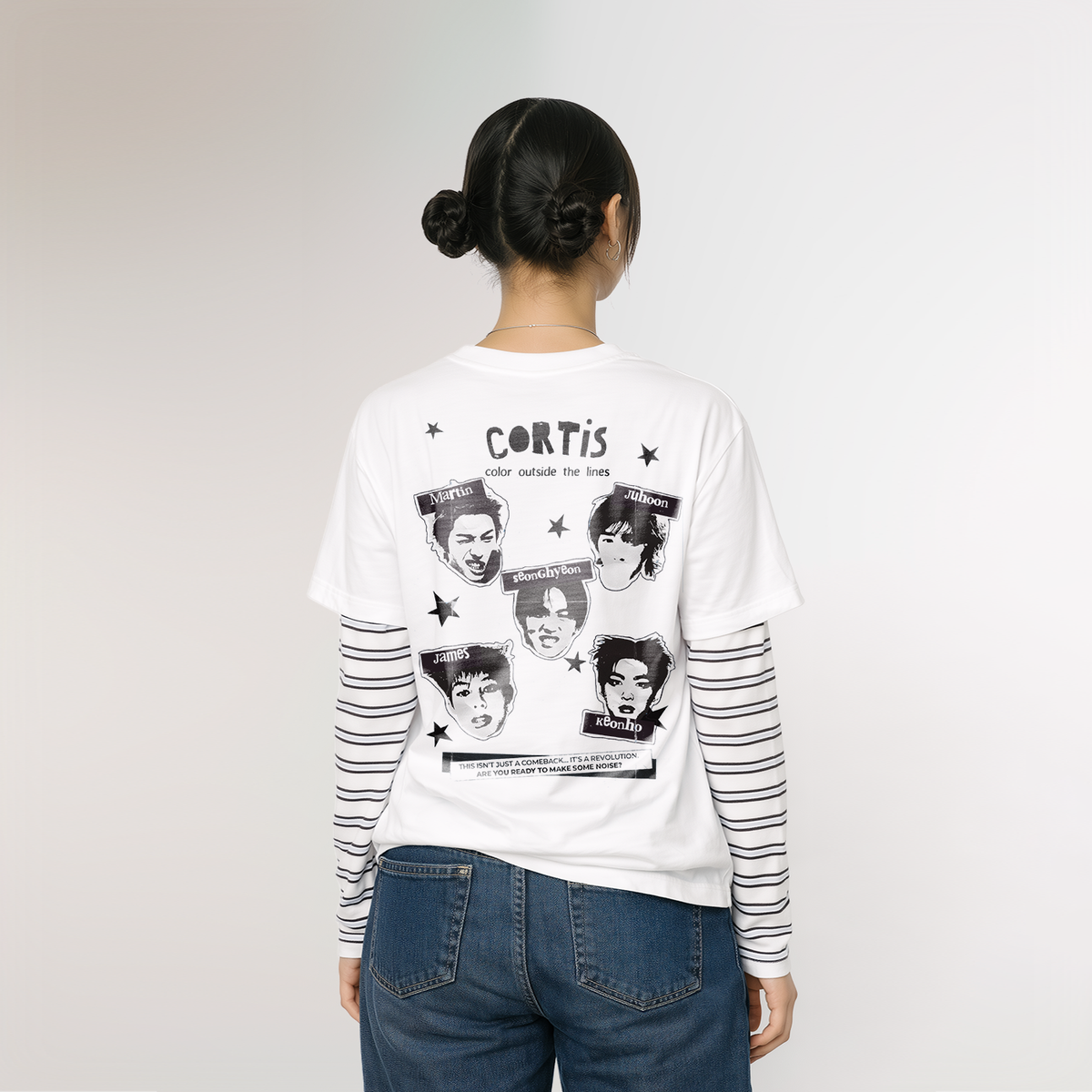 MADE IN JAPAN - COLOR OUTSIDE THE LINES WHITE TEE