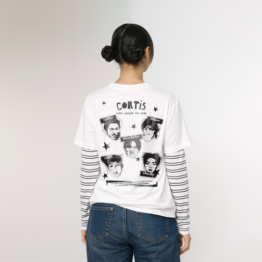 MADE IN JAPAN - COLOR OUTSIDE THE LINES WHITE TEE