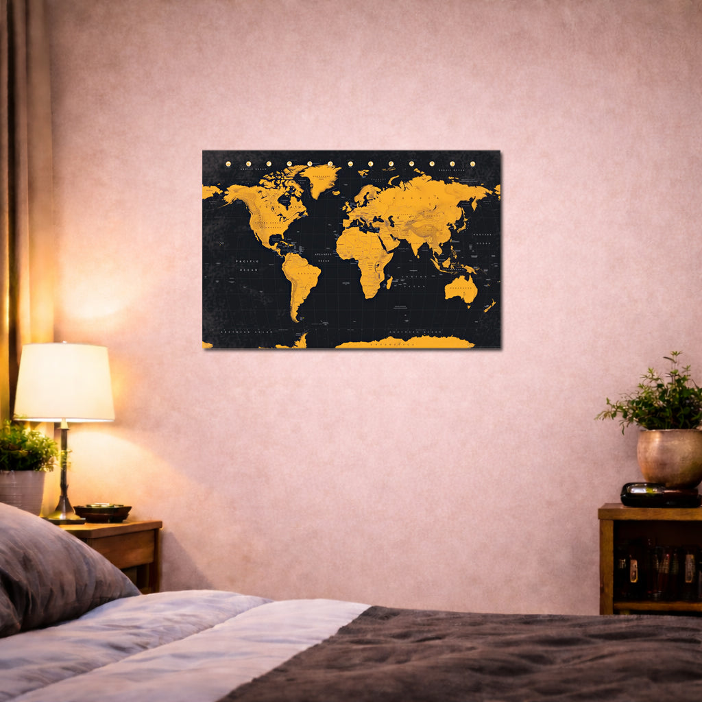 Mapa Mundo - Poster Gold