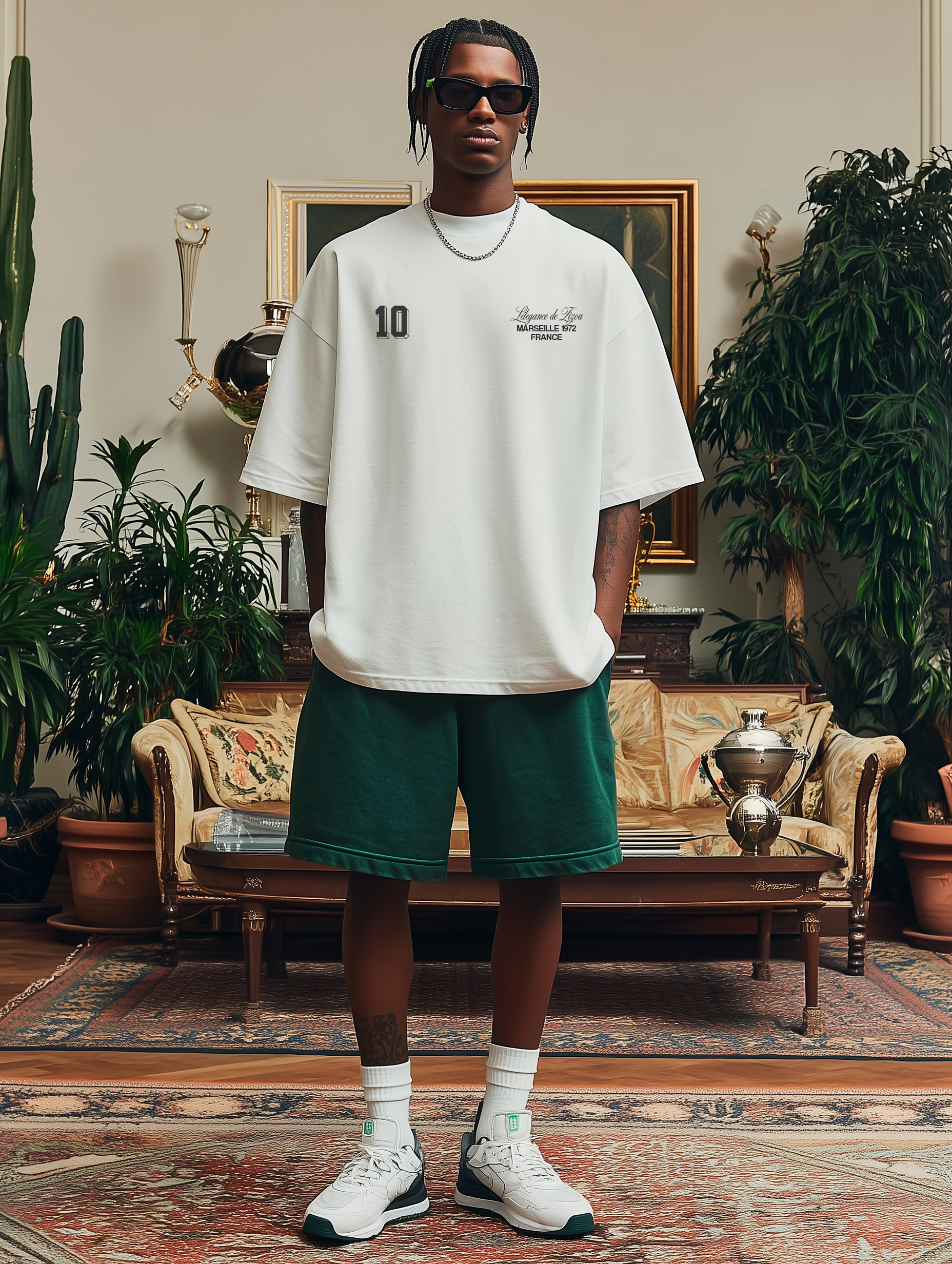 FOOTBALL ELEGANCE - ZIZOU® WHITE TEE