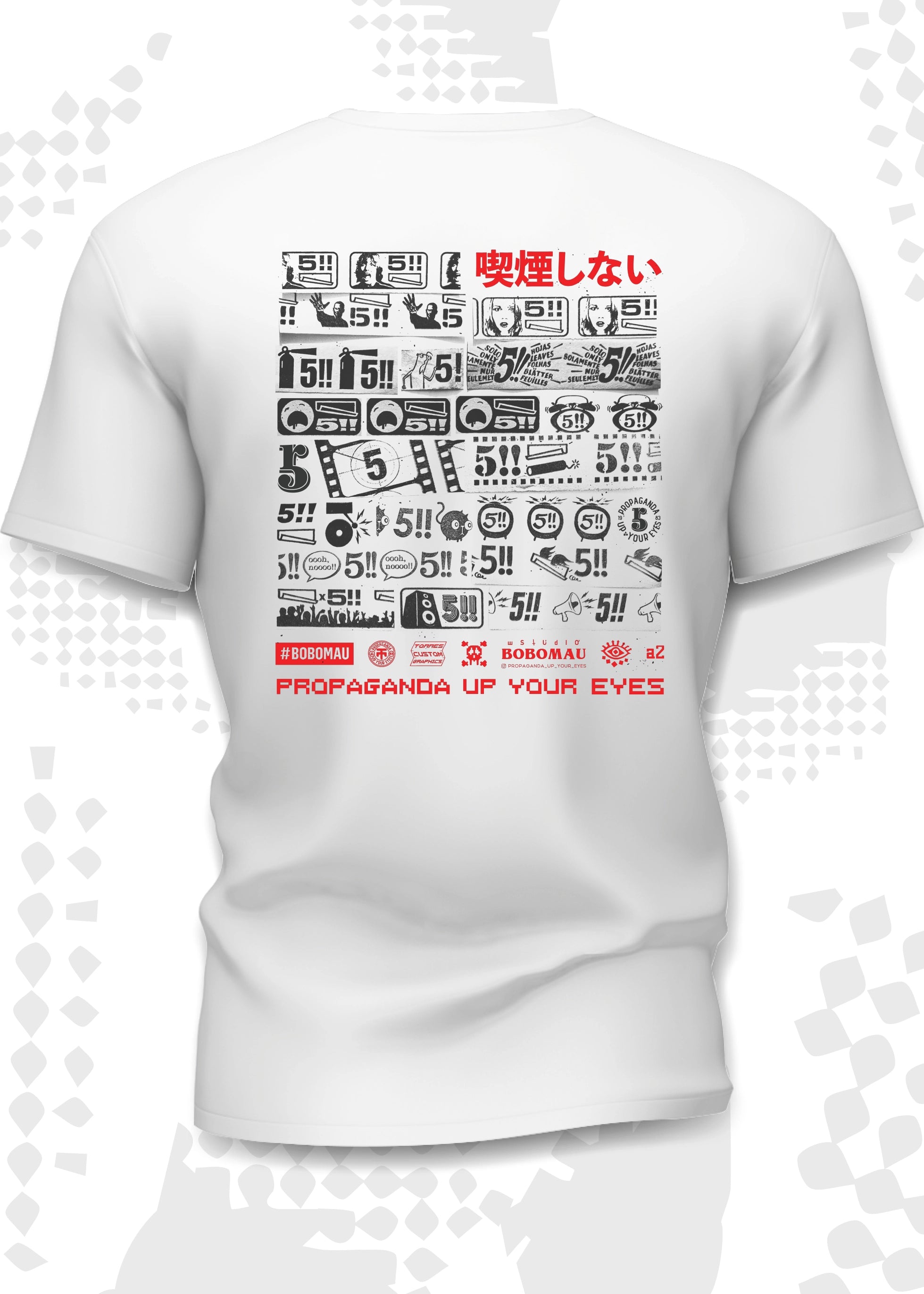 STUDIO BOBOMAU - T-SHIRT PROPAGANDA UP YOUR EYES II BRANCA