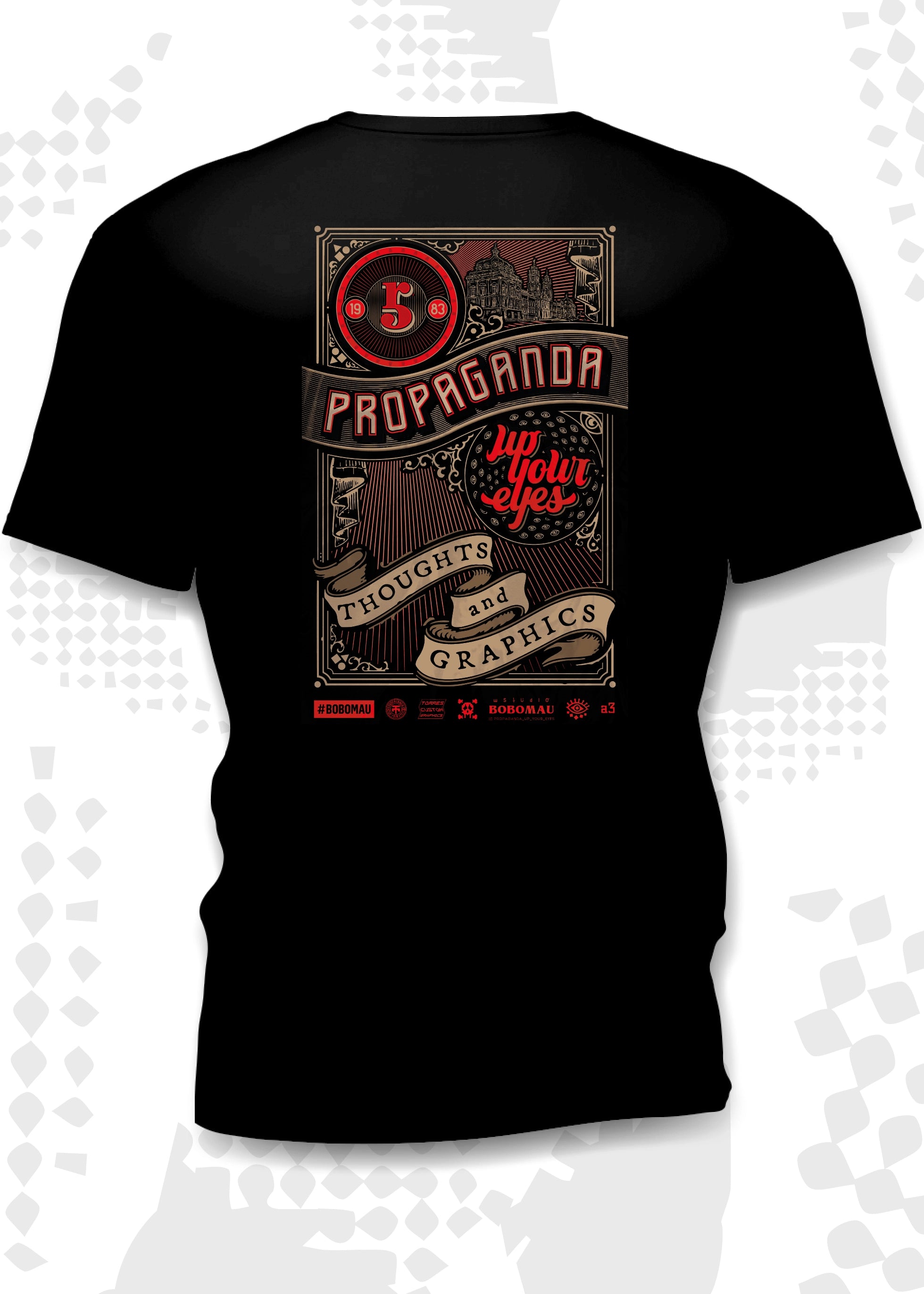 STUDIO BOBOMAU - T-SHIRT THOUGHTS AND GRAPHICS PRETA