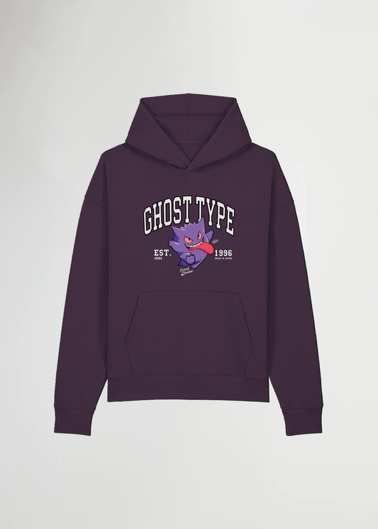 MADE IN JAPAN - GHOST TYPE® OVERSIZED PURPLE HOODIE