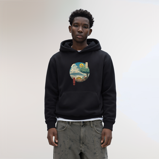 MADE IN JAPAN - STUDIOS UNIVERSE® OVERSIZED BLACK HOODIE