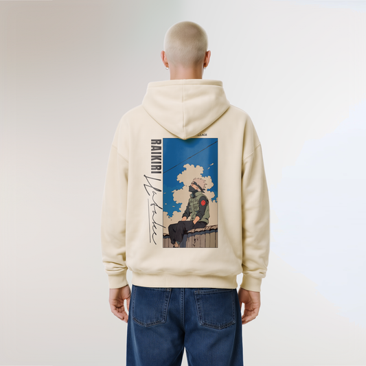 MADE IN JAPAN - RAIKIRI® OVERSIZED BEIGE HOODIE