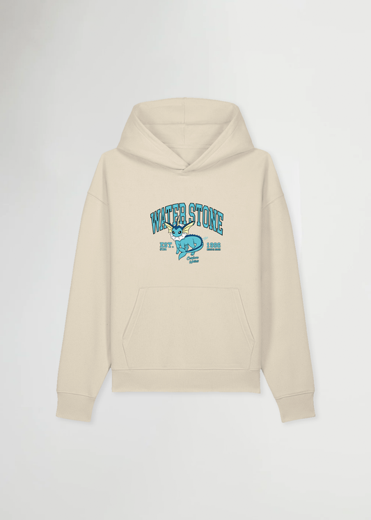 MADE IN JAPAN - WATER STONE® OVERSIZED BEIGE HOODIE