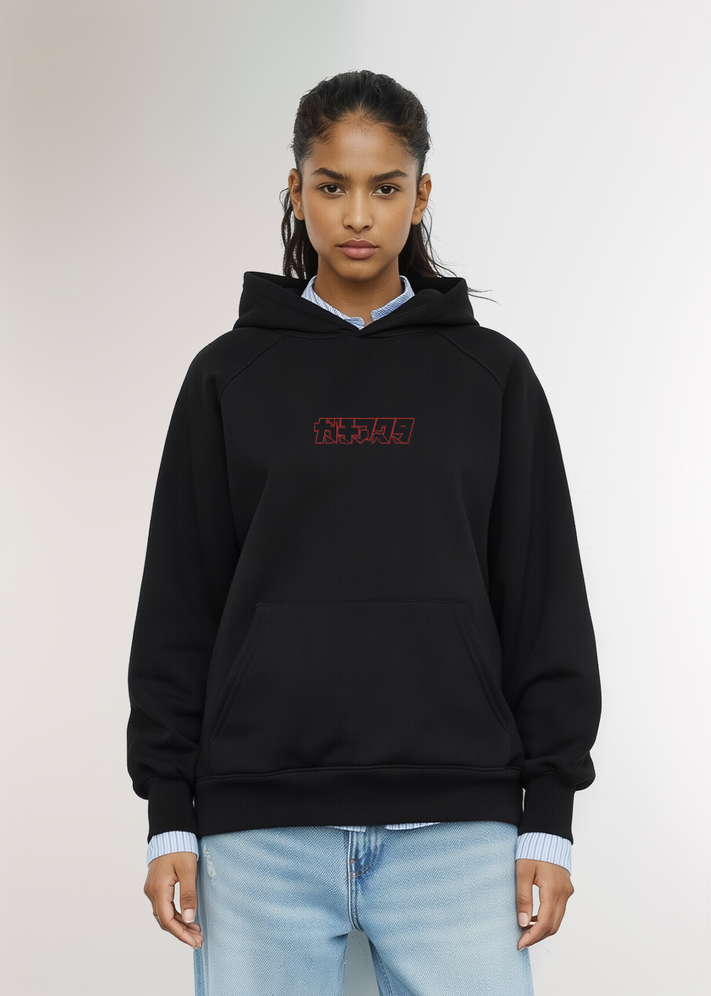 MADE IN JAPAN - RUDO® OVERSIZED BLACK HOODIE