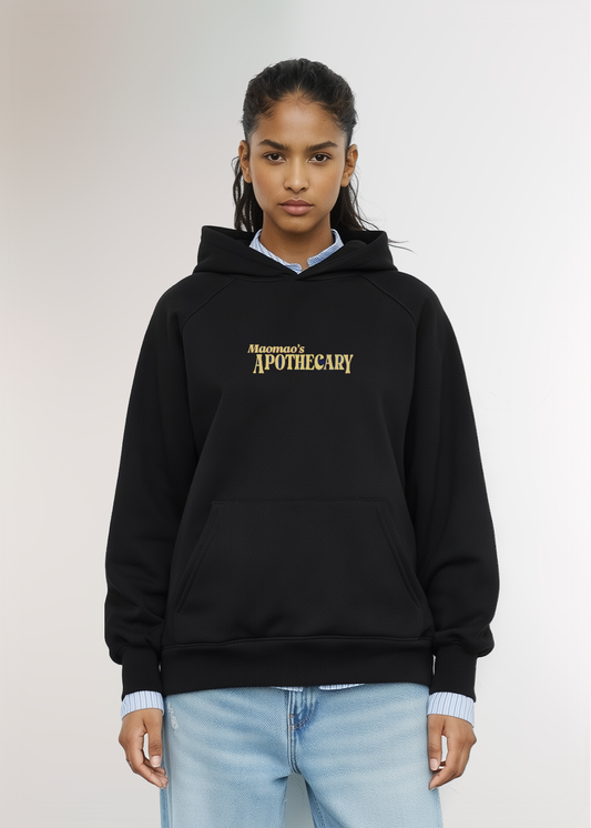 MADE IN JAPAN - MAOMAO'S APOTHECARY® OVERSIZED BLACK HOODIE