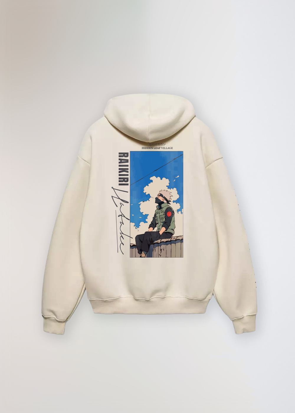 MADE IN JAPAN - RAIKIRI® OVERSIZED BEIGE HOODIE