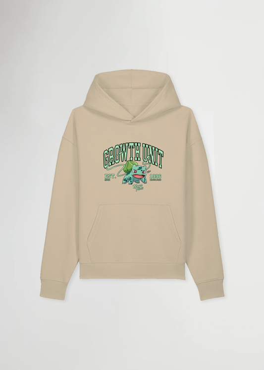 MADE IN JAPAN - GROWTH UNIT® OVERSIZED BEIGE HOODIE