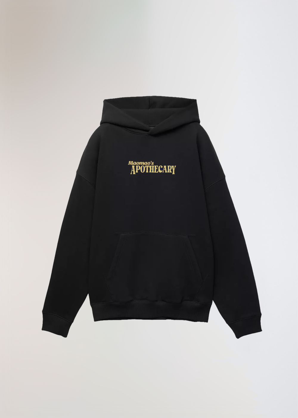 MADE IN JAPAN - MAOMAO'S APOTHECARY® OVERSIZED BLACK HOODIE