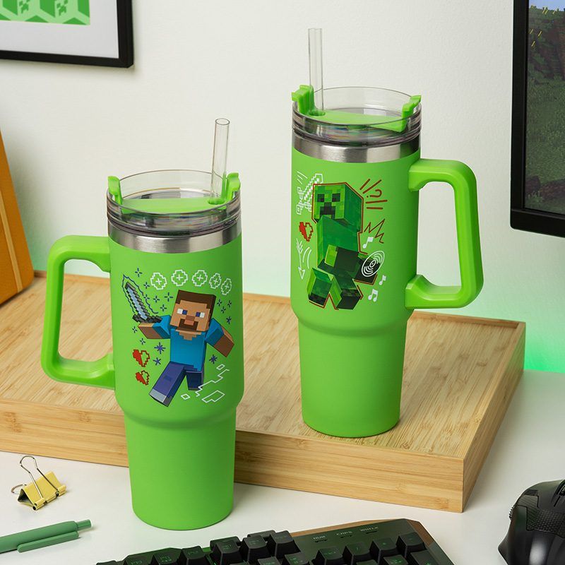 Minecraft - Copo Tumbler Steve & Creeper