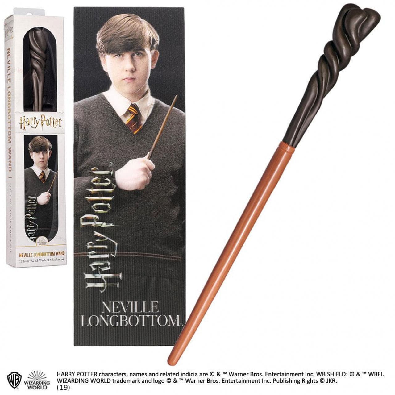 Harry Potter - Varinha Neville Longbottom + Marcador de livros.