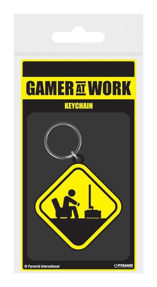 Gamer at Work - Porta-Chaves de Borracha.