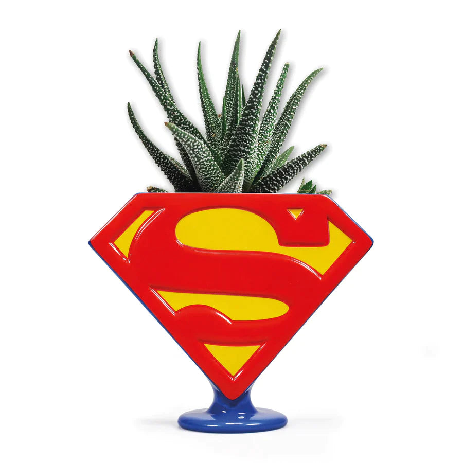 Super Homem - Vaso para Plantas Logo