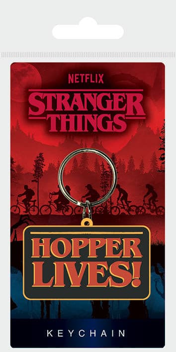 Stranger Things - Porta-Chaves de Borracha Hopper Lives.