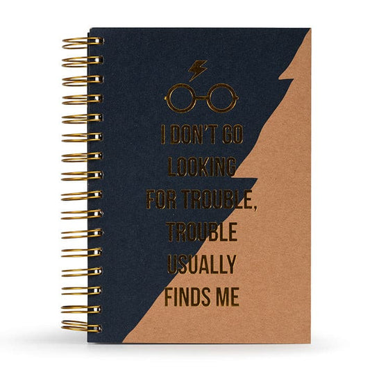 Harry Potter - (Trouble Usually Finds Me) Premium A5 Notebook.