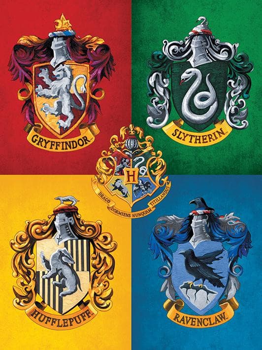 Harry Potter - Tela Colourful Crests Popstore 