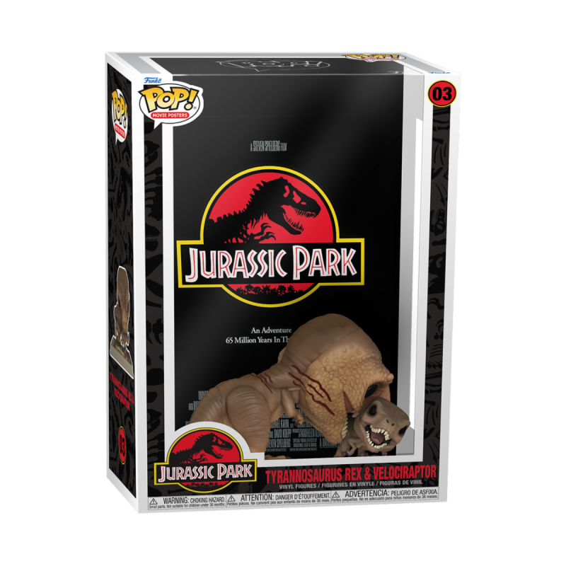 Jurassic Park - POP!  Tyrannosaurus Rex and Velociraptor Movie Poster