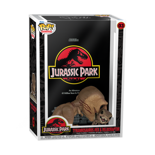 Jurassic Park - POP!  Tyrannosaurus Rex and Velociraptor Movie Poster