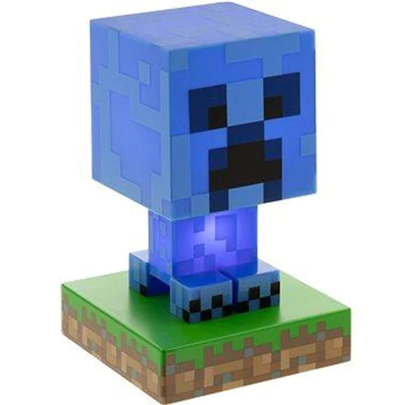 Minecraft - Candeeiro Icon Creeper (blue)